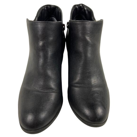 Style and Co Faux Leather Black Booties Size 7.5 - Picture 4 of 9